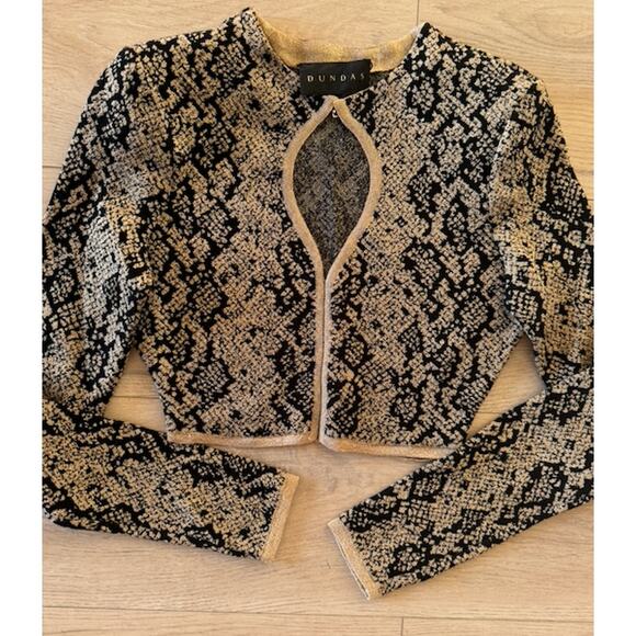 DUNDAS Snakeskin Knit Crop Top - Picture 13 of 15